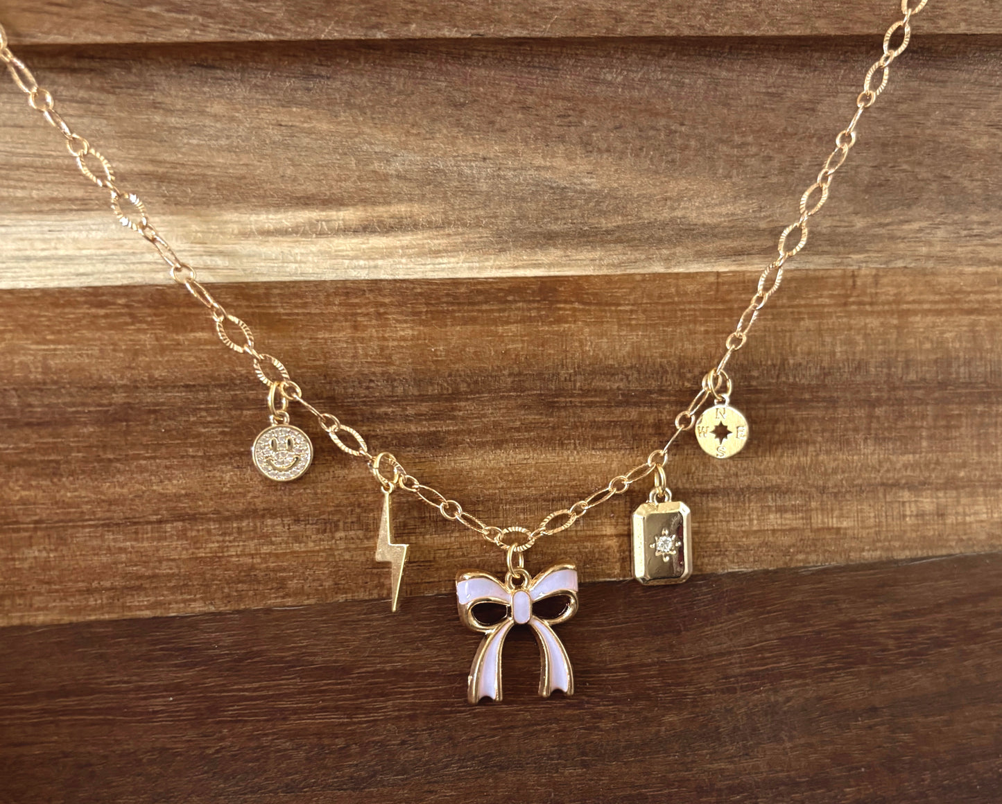 dreaming in bows charm necklace