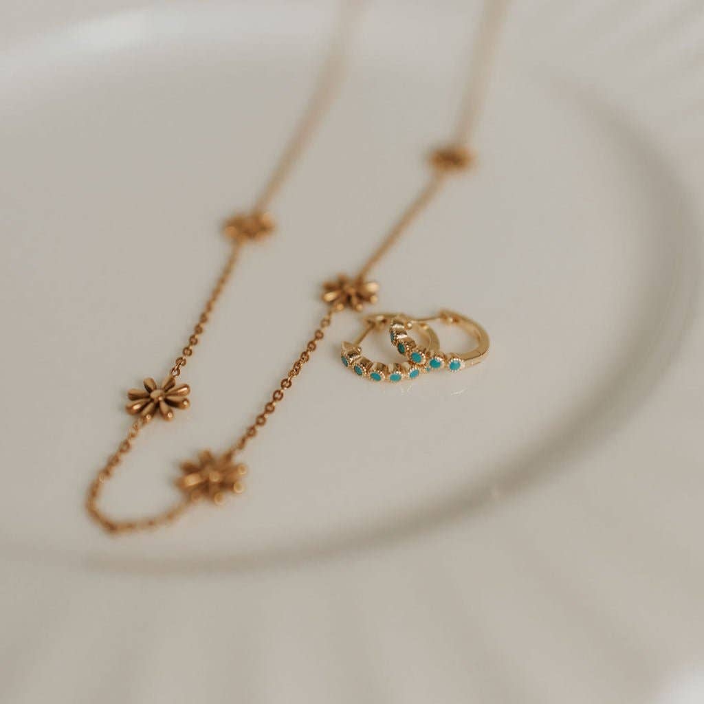 cheyenne turquoise hoops