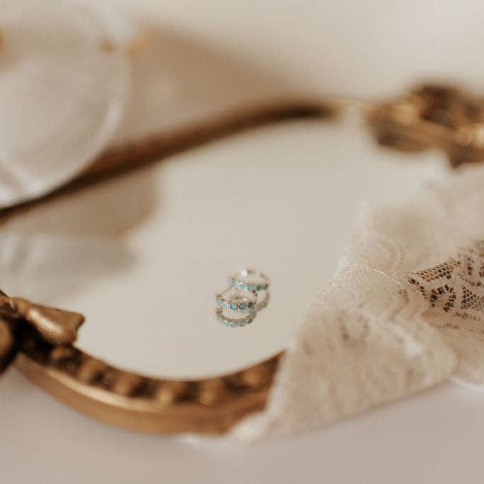 cheyenne turquoise hoops