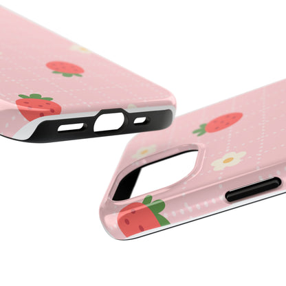 spring strawberries phone case