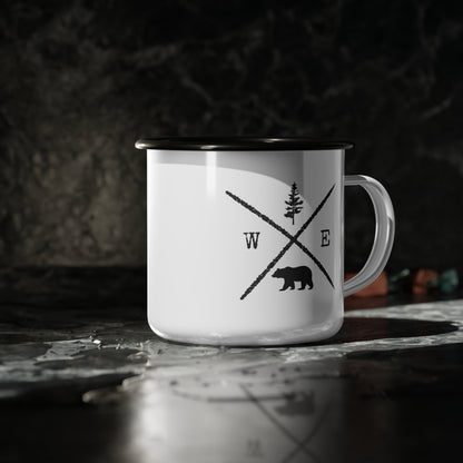 directions enamel mug