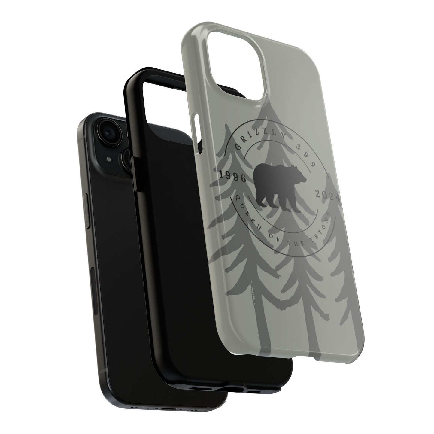 grizzly 399 (black) phone case