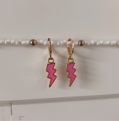 electric mood huggie earrings