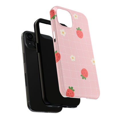 spring strawberries phone case