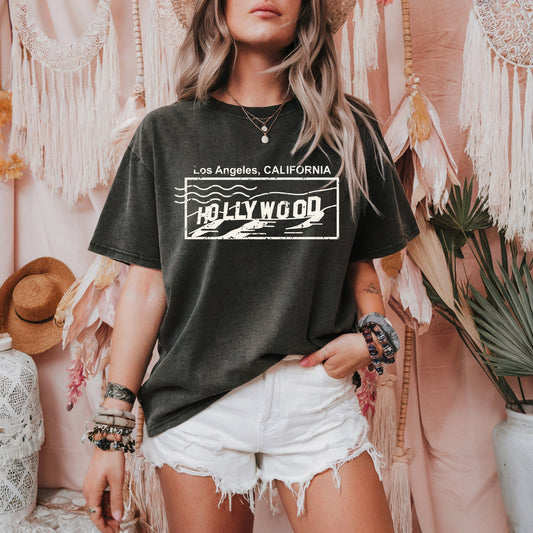 hollywood stamp tee