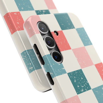 coastal check phone case