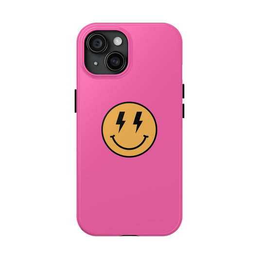 electric smiley phone case