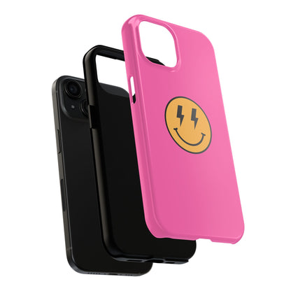 electric smiley phone case