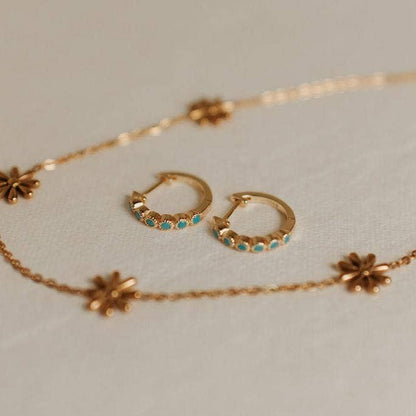 cheyenne turquoise hoops