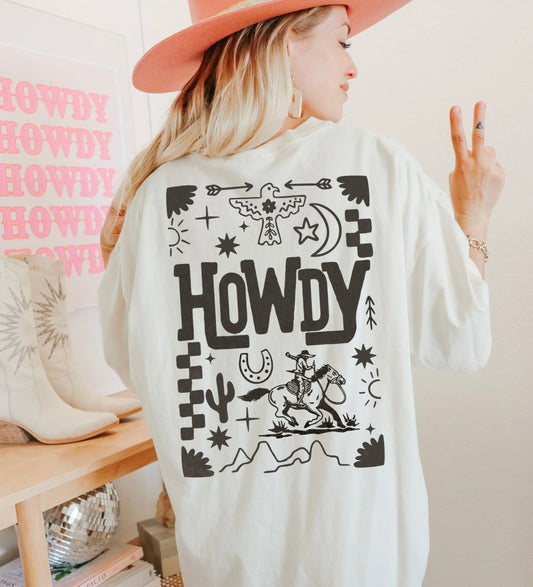 howdy western tee