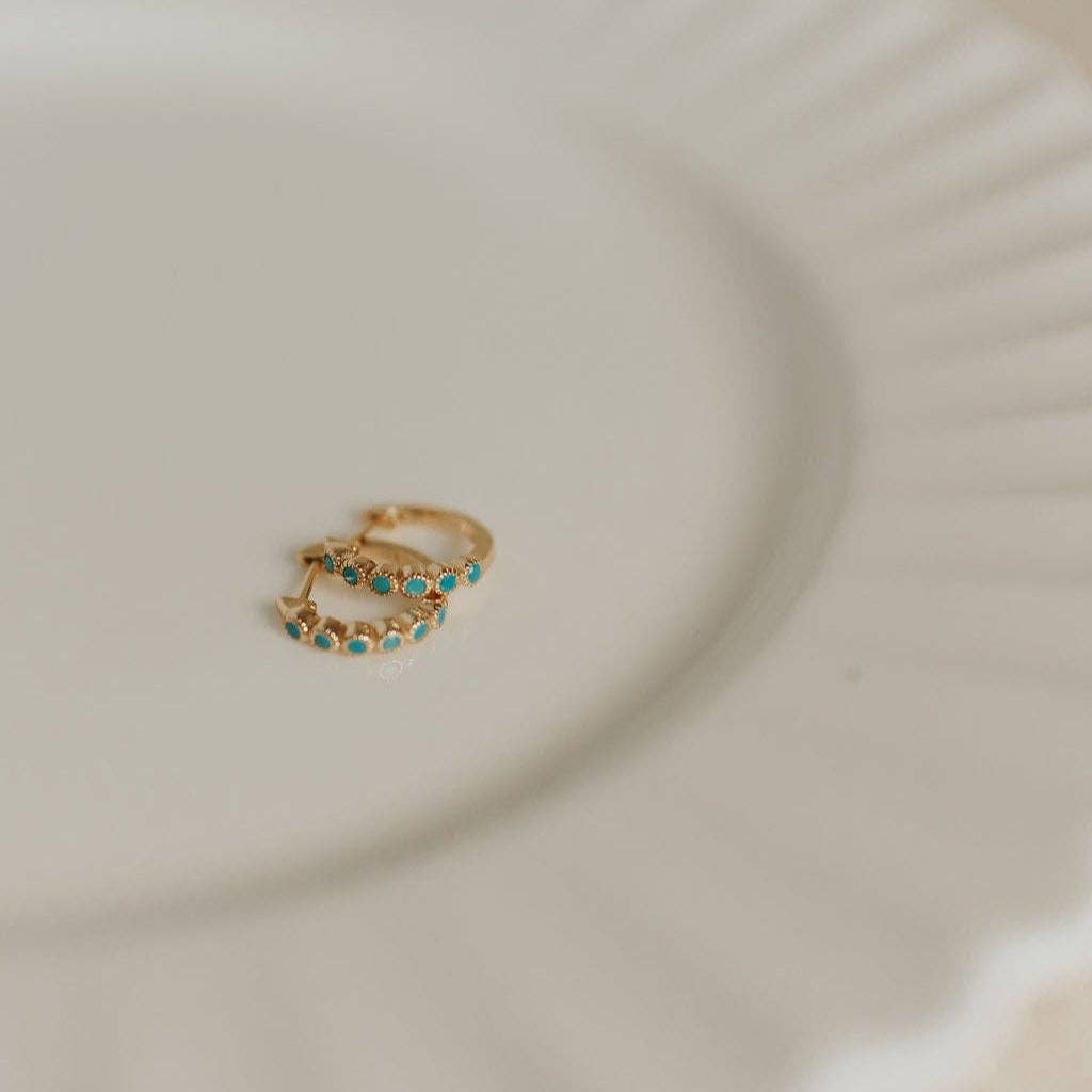 cheyenne turquoise hoops