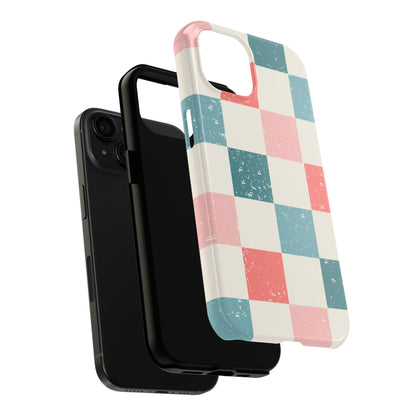 coastal check phone case