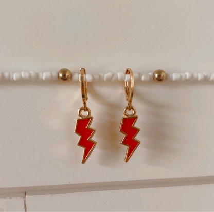 electric mood huggie earrings