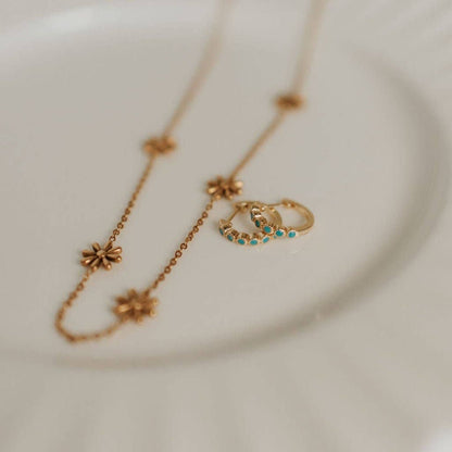 cheyenne turquoise hoops